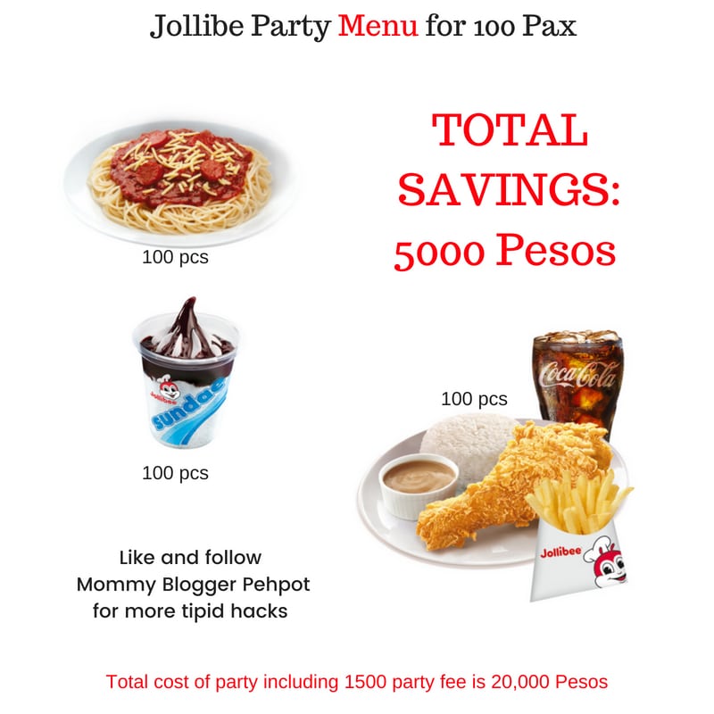 Jollibee Party Tipid Hack